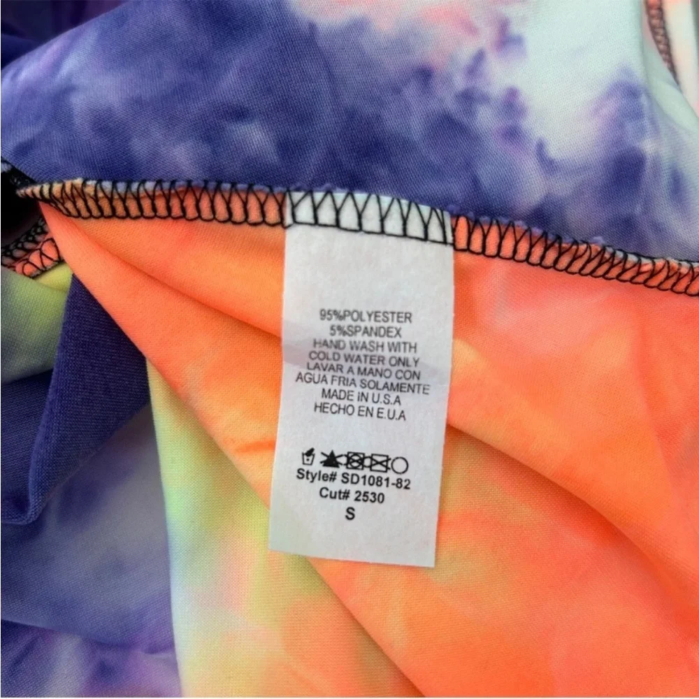 HEIMISH USA Tie Dye Skater Dress Size Small Colorful - Picture 6 of 6